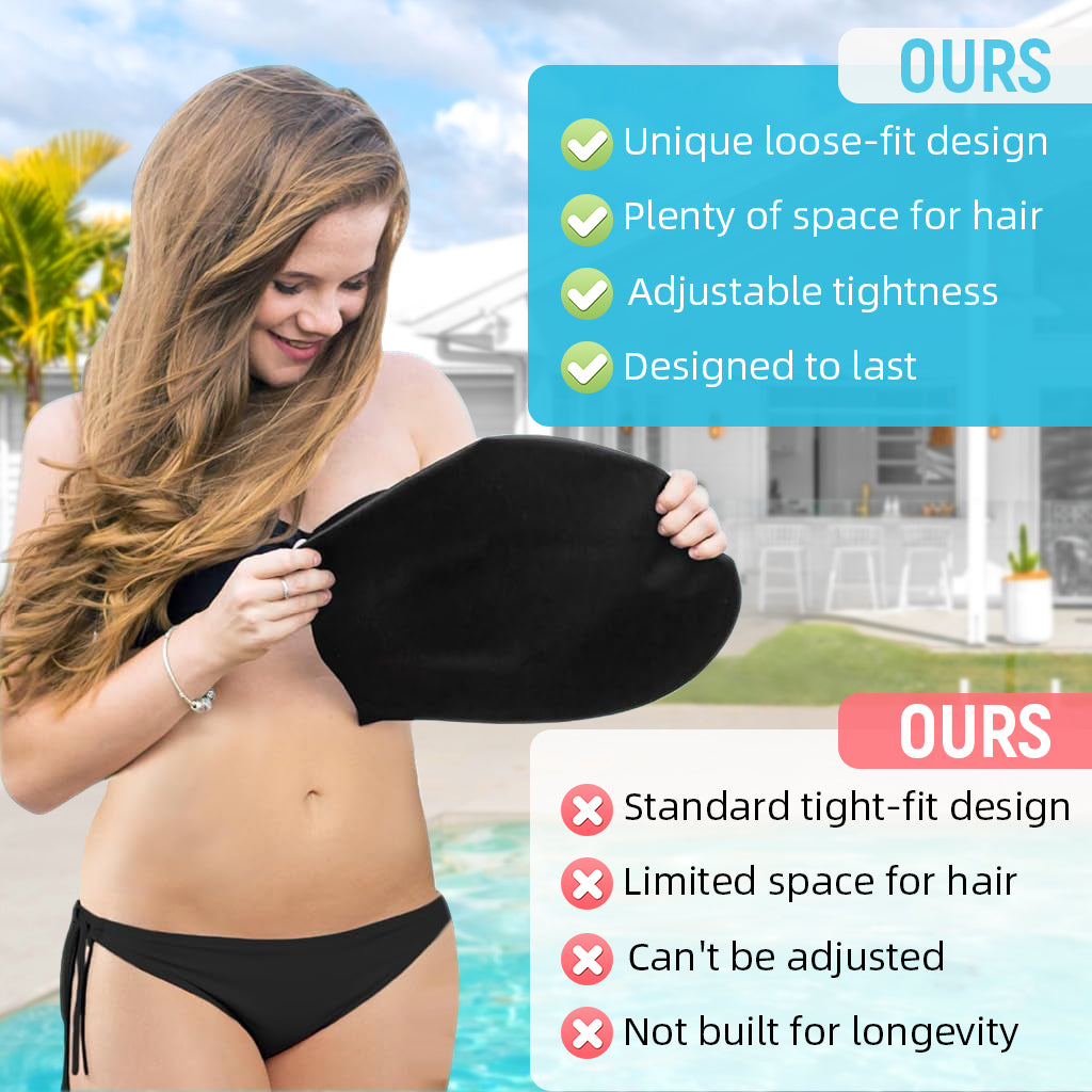 Proberos Long Hair Swim Cap - Swimming Caps for Women Men - Extra Large Swim Caps - Waterproof Silicone Swim Cap - Dreadlocks Braids Afro Hair Extensions Proberos Long Hair Swim Cap - Swimming Caps for Women Men - Extra Large Swim Caps - Waterproof Silicone Swim Cap - Dreadlocks Braids Afro Hair Extensions